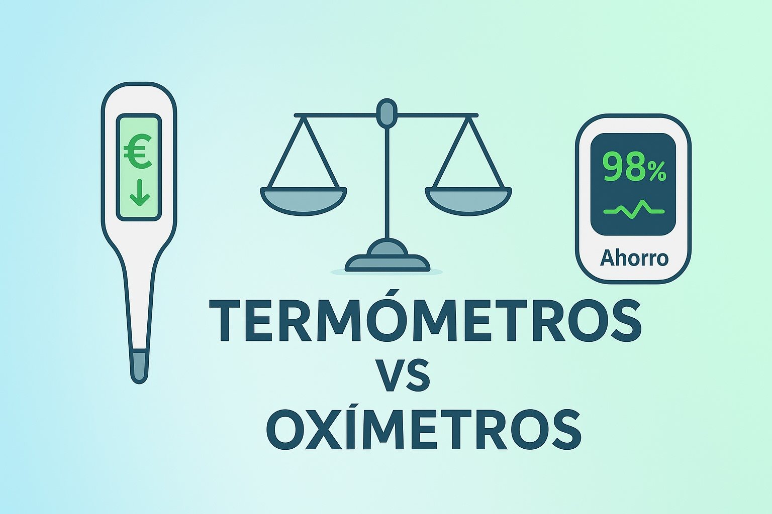 Comparativa termómetro vs oxímetro
