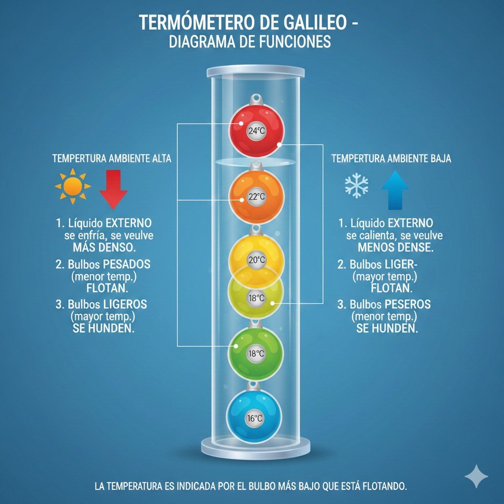 Diagrama de funcionamiento Termómetro Galileo